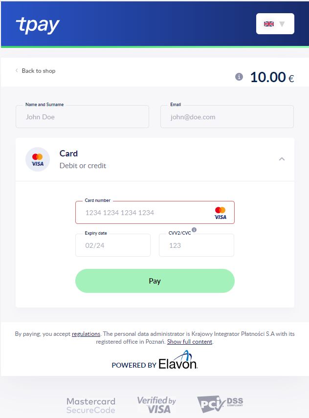 vies card payment