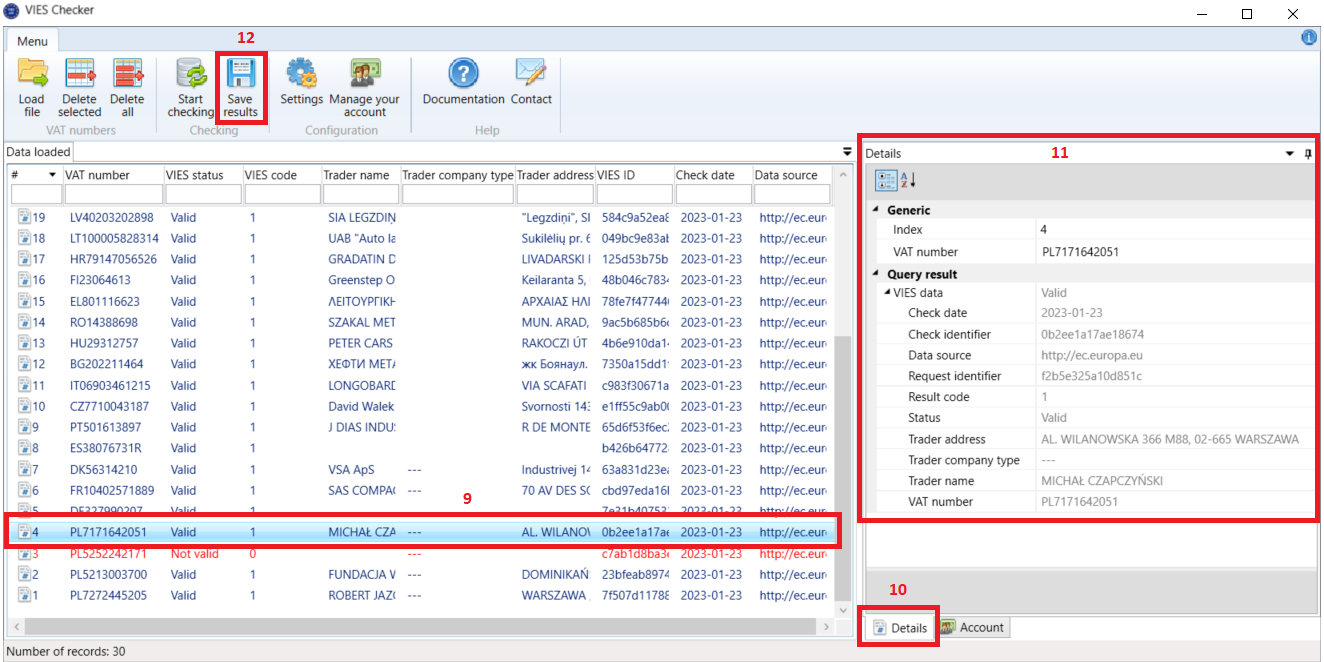 EU-MwSt.-Details in der viesapi App